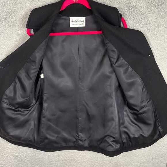 Vintage Diane Von Furstenberg Black 100% Wool Vest Lined Size 4 Old Money - Picture 4 of 10